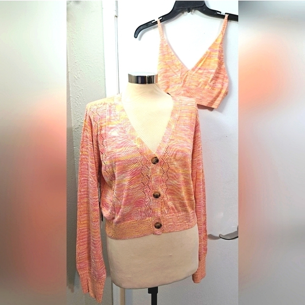 Callahan Cardigan Set Bralette with Matching Cardigan Size Large - Picture 6 of 16